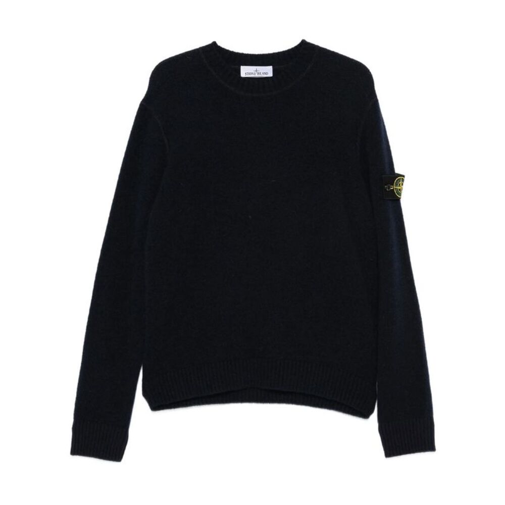 Stone Island Men Maglione Girocollo In Lana Con Bordi A Costine